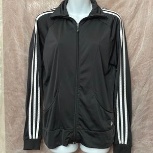 Adidas black zip-up